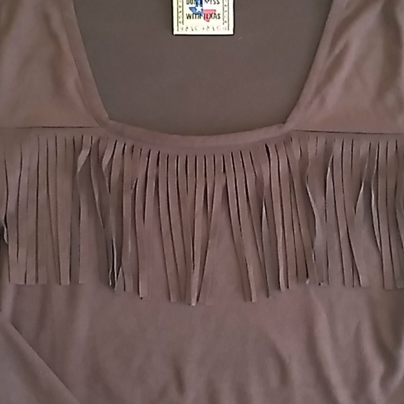 Brown Fringe Shirt - Picture 2 of 5
